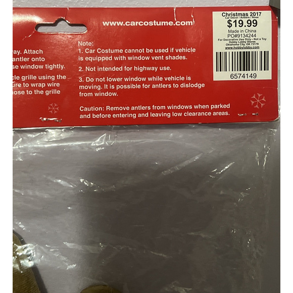 Reindeer Car Costume Kit Antlers Nose Rudolph Set Reindeer Christmas Holiday - Picture 7 of 7